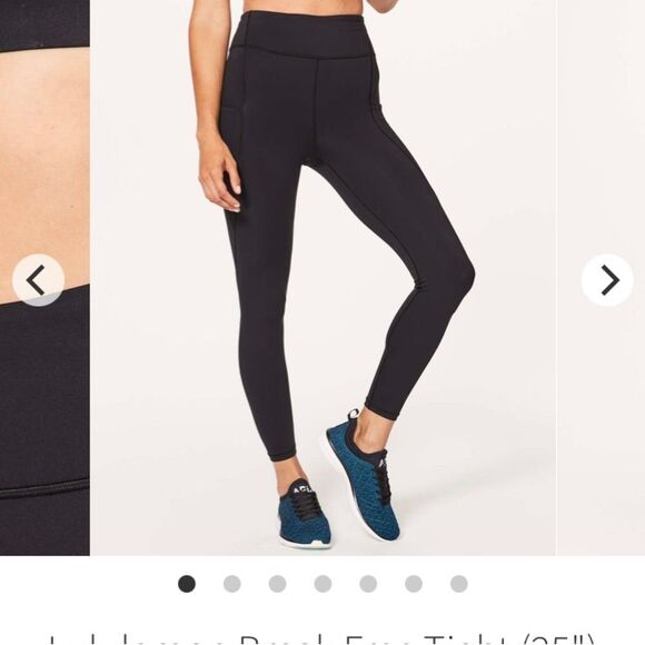 LULULEMON Break Free Tight 25” High Rise Black Nulux Size 4 Leggings Like New - Picture 3 of 16
